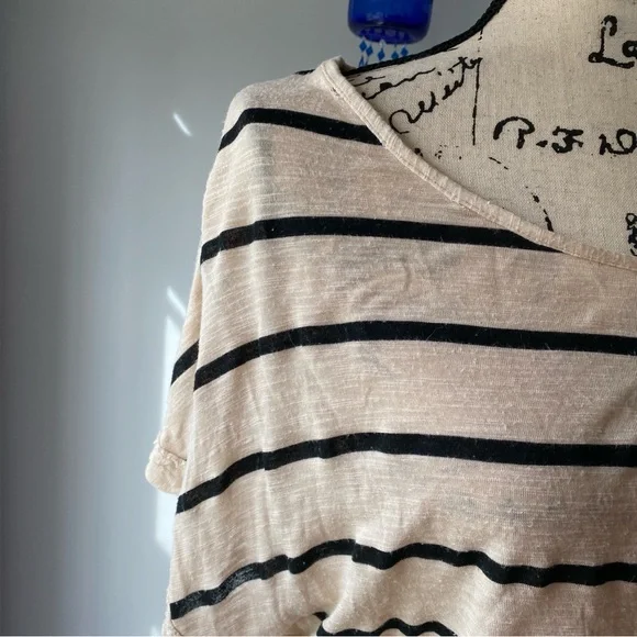 y2k Metropark 2000s striped grunge off the shoulder top  - sz small - Picture 8 of 9